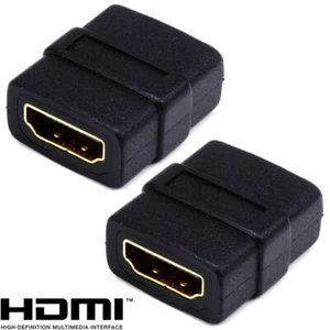2x HDMI Coupler Female to Female Extender Adapter Connector F/F HDTV HDCP 1080p - Picture 1 of 2