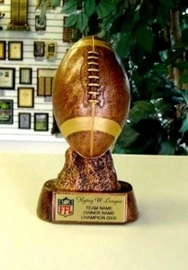 FANTASY FOOTBALL TROPHY BRONZE COLOR RESIN AWARD FREE LETTERING M*RFMP420B * - Picture 1 of 1