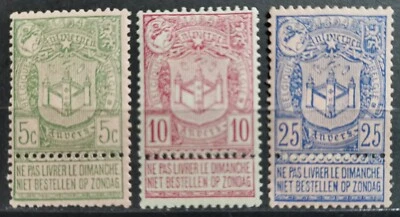 Bélgica Scott # 76-78 * MH 1894 - Imagen 1 de 2