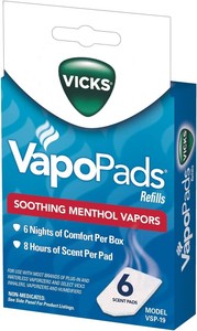 Vicks Vaporizer Soothing Menthol Scent Pads, Pack of 6 VPS-19