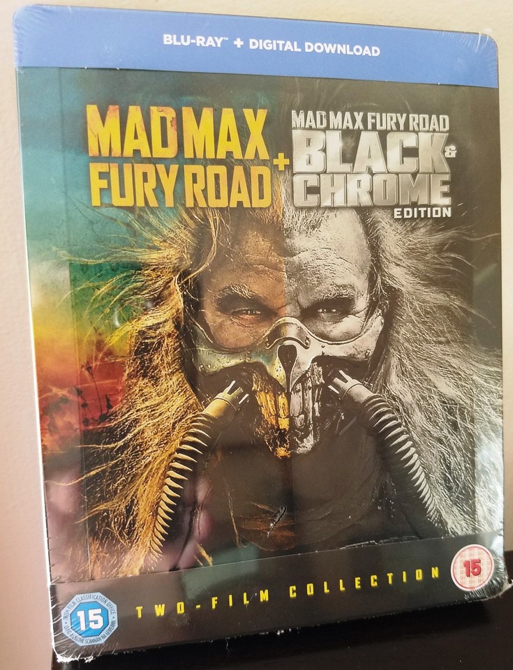 MAD MAX FURY ROAD BLACK & CHROME EDITION Bluray Zavvi U.K.