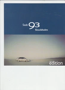 Saab 9-3 (93) Stockholm 2002 limited edition belgian market Prospekt  / Depliant - Bild 1 von 2