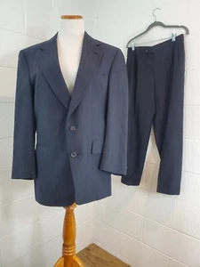 Vintage Austin Reed of Regent Street Mac Hugh Ayrshire Black Pinstripe Suit - Picture 1 of 12