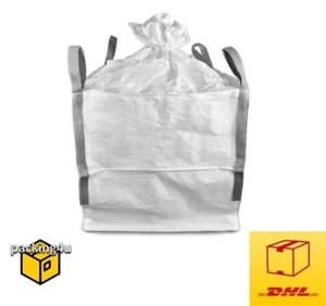 4 x Big Bag 80x80x80 cm 1000kg Schwerlastsack Transportsack Sack mit Schürze  - Bild 1 von 5