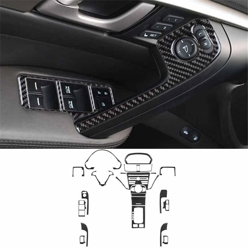 Para Acura TL 2009-2014 Pegatina 27* Kit Interior Completo Coche Cubierta Borde Fibra de Carbono Foto 1 de 4