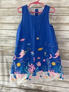 Tommy Bahama Girls size 6 Blue Mermaid Under The Sea Dress Ocean Beach Fish j341 - Picture 1 of 4
