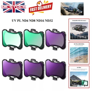 For DJI Avata 2 6PCS UV PL ND4 ND8 ND16 ND32 Neutral Density Camera Lens Filter - Picture 1 of 12