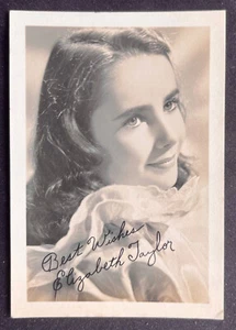 Teenager Elizabeth Taylor Facsimile Signed Autograph 3.5 x 5 Fan Photo Card - Picture 1 of 2