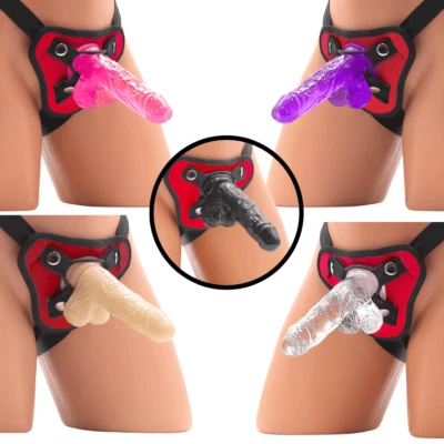 Strap On Dildo Sex Toy For Couples With Harness Solid Pegging Dong Women Lesbian - Image 1 of 4