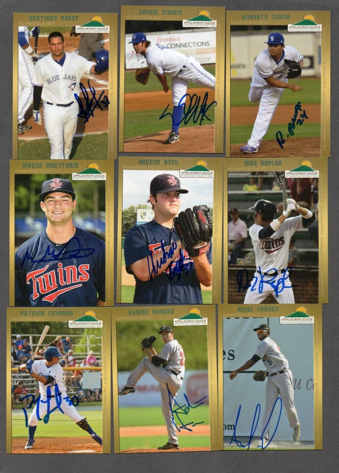 2012 Appalachian League Top Prospect Set Partial Signed 16/30 Kepler Snell Osuna Foto 1 de 2