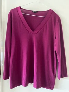 Massimo Dutti Sweatshirt burgunderrot Baumwolle Gr. L Top Zustand - Bild 1 von 4