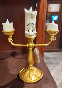 ESTATUILLA CANDELABRO ILUMINADO DISNEY PARKS LUMIERE BEAUTY & THE BEAST 11" NUEVA CON ETIQUETAS - Imagen 1 de 9