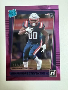 2021 Panini Donruss RHAMONDRE STEVENSON Rookie Season Stat Line /500 Patriots RC - Picture 1 of 2