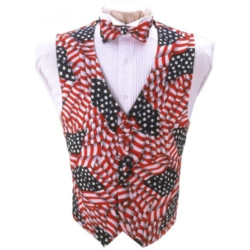Stars & Stripes USA Tuxedo Vest and Bowtie - Image 1 of 1