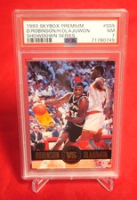 Robinson VS Olajuwon Showdown Series 1993 Skybox Basketball Card #SS5 PSA 7