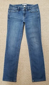 Jeans donna White House Black Market Blanc gamba slim elasticizzato denim W25 x L29 - Foto 1 di 6