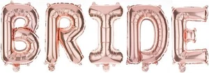 Bride Letter Balloons Bachelorette Party Decoration Bridal (35 inch Rose Gold) - Picture 1 of 5