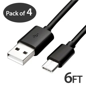 4x 6ft Samsung USB C Cable Type C Fast Charger For Galaxy S8 S9 S10 Plus Note8 9 - Picture 1 of 12