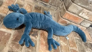 24 Inch Jellycat London Zigzag Gecko Lizard Plush Dusty Blue - Retired! - Picture 1 of 9