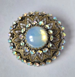 Vintage Aurora Borealis Strass Brosche  - Bild 1 von 4