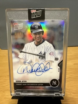 2020 Topps Now Derek Jeter Career Retrospective Auto Refractor /99 - Image 1 of 3