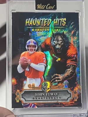 John Elway 2/5 Hombre Lobo Onda 2025 Comodín Éxitos Embrujados Edición Jersey   Foto 1 de 4