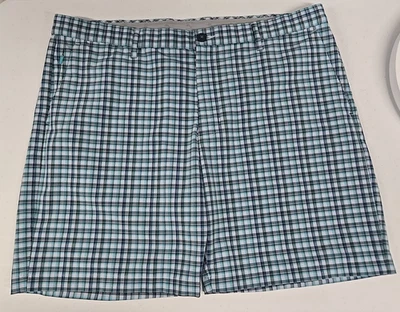 Tommy Bahama Mens Shorts Golf Performance Stretch Flex Blue Plaid Size 40 - Image 1 of 4