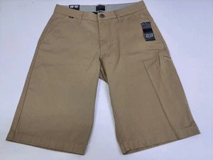 NWT Fox Mens Essex Chino Regular Fit Shorts Khaki Size 28W 22L #7270 - Picture 1 of 11