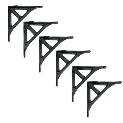 NACH Industrial Cast Iron Corner Shelf Bracket with Extra Support, Decorative - Image 1 of 4