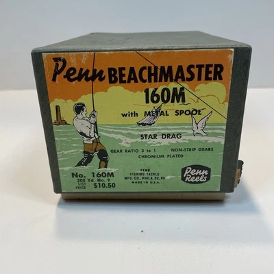 Carrete de pesca de colección Penn Beachmaster 160M carrete de metal ¡como está! Foto 1 de 4