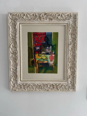 ¡Nuevo precio! Pintura al agua Marcel Mouly "Jeu Ve Les Griegue Au Pichet Rose" Foto 1 de 4