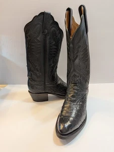 Lucchese 2000 Black Ostrich Women's 6.5B T4064R4 Western Boots - Picture 1 of 15