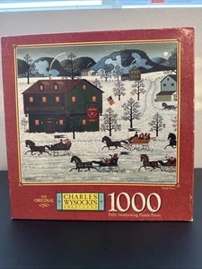 Charles Wysocki’s Americana Sleigh Race 1000 Piece Puzzle 2001 ~New In Box~ - Picture 1 of 4