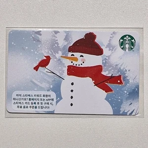 Starbucks Korea Card -Snowman with Red Hat - 2021 - Picture 1 of 11