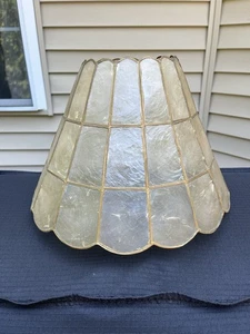 Vintage Capiz Shell Table Lamp Shade - Picture 1 of 8