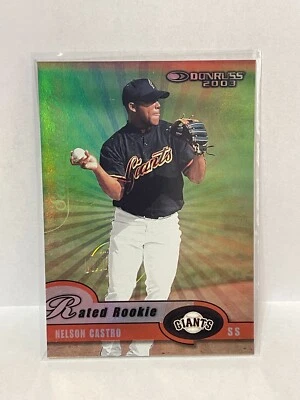 2003 Donruss Stat Line NELSON CASTRO #46 - National Convention Embossed 1/1 - Image 1 of 2