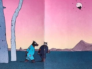 JEAN GIRAUD MOEBIUS 1984 SIEBDRUCK FARBLITHOGRAPHIE KUNSTDRUCK UNSIGNIERT 14/15 - Bild 1 von 6
