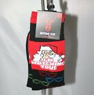 Bottoms Out Mens One Size Christmas Santa Holiday I'm Watching You! Socks NWT