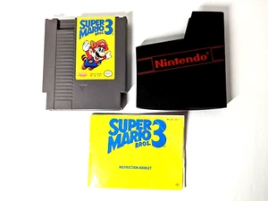 Super Mario Bros. 3 (Nintendo NES, 1990) Original Cartridge & Manual. Tested - Picture 1 of 5