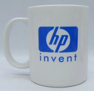 Tazza da caffè vintage HP Computer Products "Invent" di Headwind logo bianco blu - Foto 1 di 4