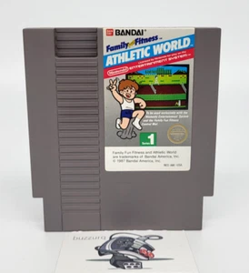 Family Fun Fitness Athletic World Nintendo NES Cartridge 5-screw NM - HOL - Picture 1 of 4