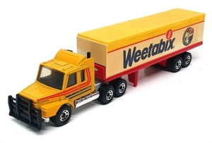 Matchbox 1/90 Scale CY16 - Scania Truck & Trailer (Weetabix) Yellow - Picture 1 of 5