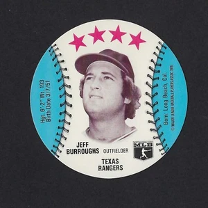 Discos MSA Isaly's Sweet William 1976 Jeff Burroughs Texas Rangers como nuevos - Imagen 1 de 2