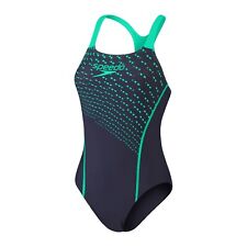 Speedo Womens Med Log Mdlt One Piece Pool Beach Swimsuit Swimwear