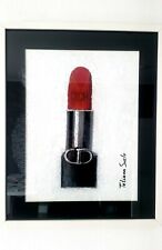 53×43 Bild Lippenstift DIOR Malerei Kunst Handgemalt Öl PASTEL Original  Modern 