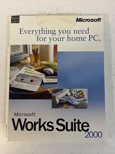 MICROSOFT WORKS SUITE 2000 COMPLETE 7 CDs SOFTWARE DISKS IN ORIG. Folder W/key - Picture 1 of 5