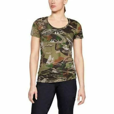 Nuevo con etiquetas $40 Under Armour Mujer Threadborne Temporada Temporada Bosque Camuflaje Top 1298745-940 Foto 1 de 2