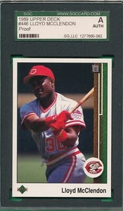 1989 BLANK BACK PROOF LLOYD MCCLENDON UPPER DECK #446 GRADED SGC AUTHENTIC TPHLC - Picture 1 of 3