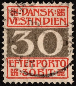 Danish West Indies - 1905 - 30 Cents Numeral of Value Postage Due Issue #J7 F-VF - Picture 1 of 1