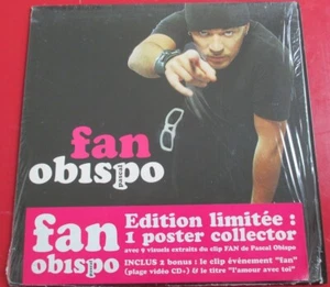 PASCAL OBISPO - CD SINGLE "FAN" - ÉDITION LIMITÉE GRAND FORMAT + POSTER - Picture 1 of 2